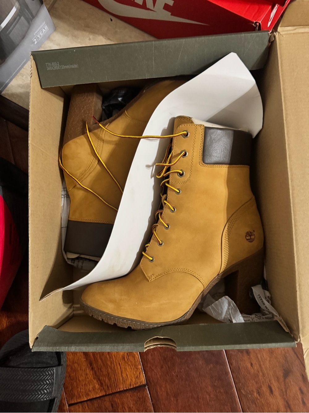 Timberland Women’s Wheat Lace-Up Heeled Boots
